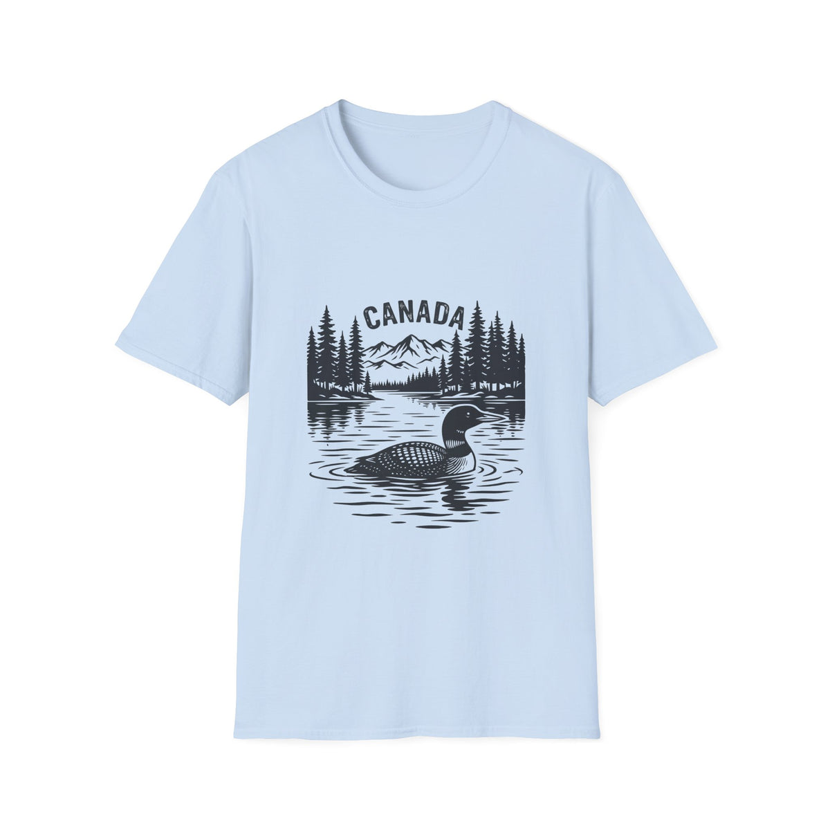 Canada Text with Lake Mountain T-Shirt