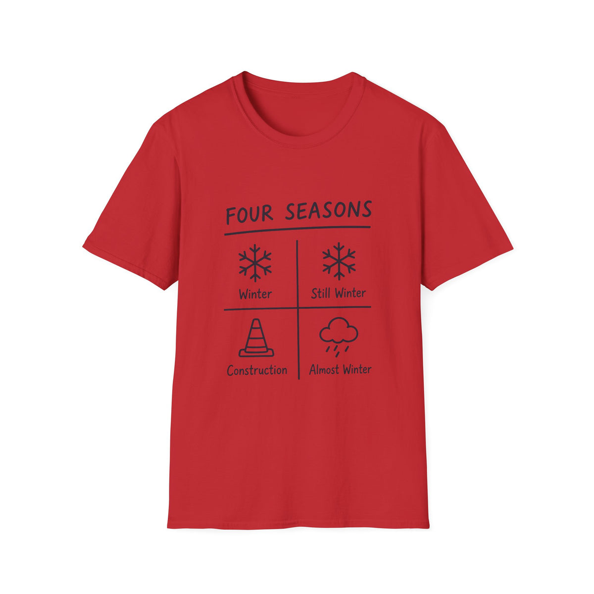 Four Seasons Winter Construction T-Shirt