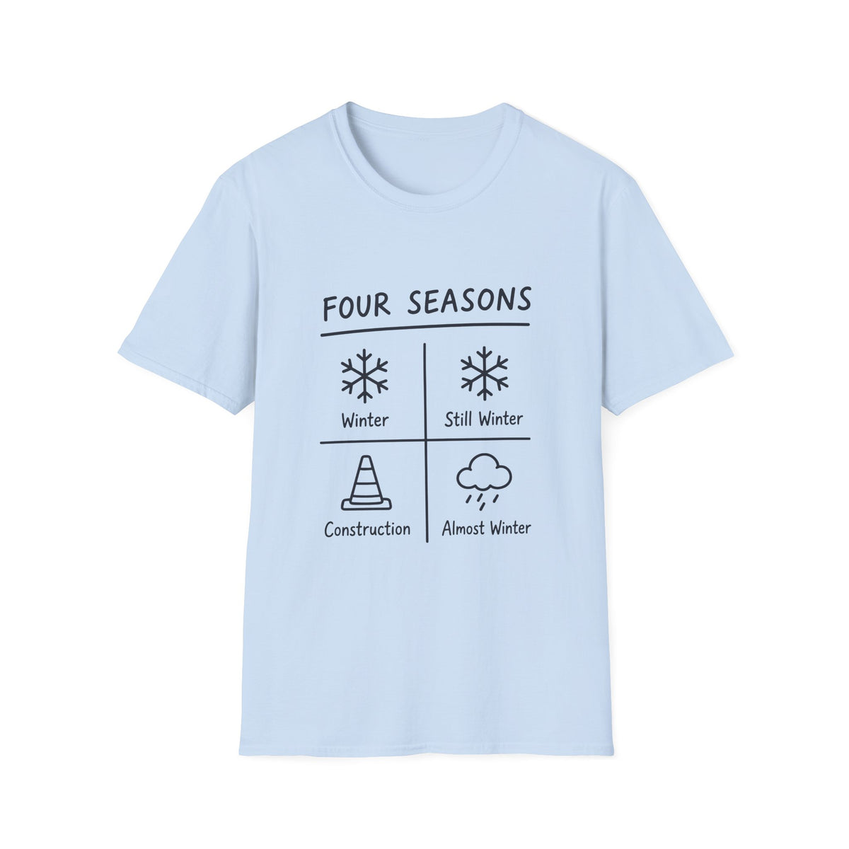 Four Seasons Winter Construction T-Shirt