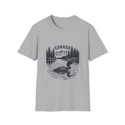 Canada Text with Lake Mountain T-Shirt