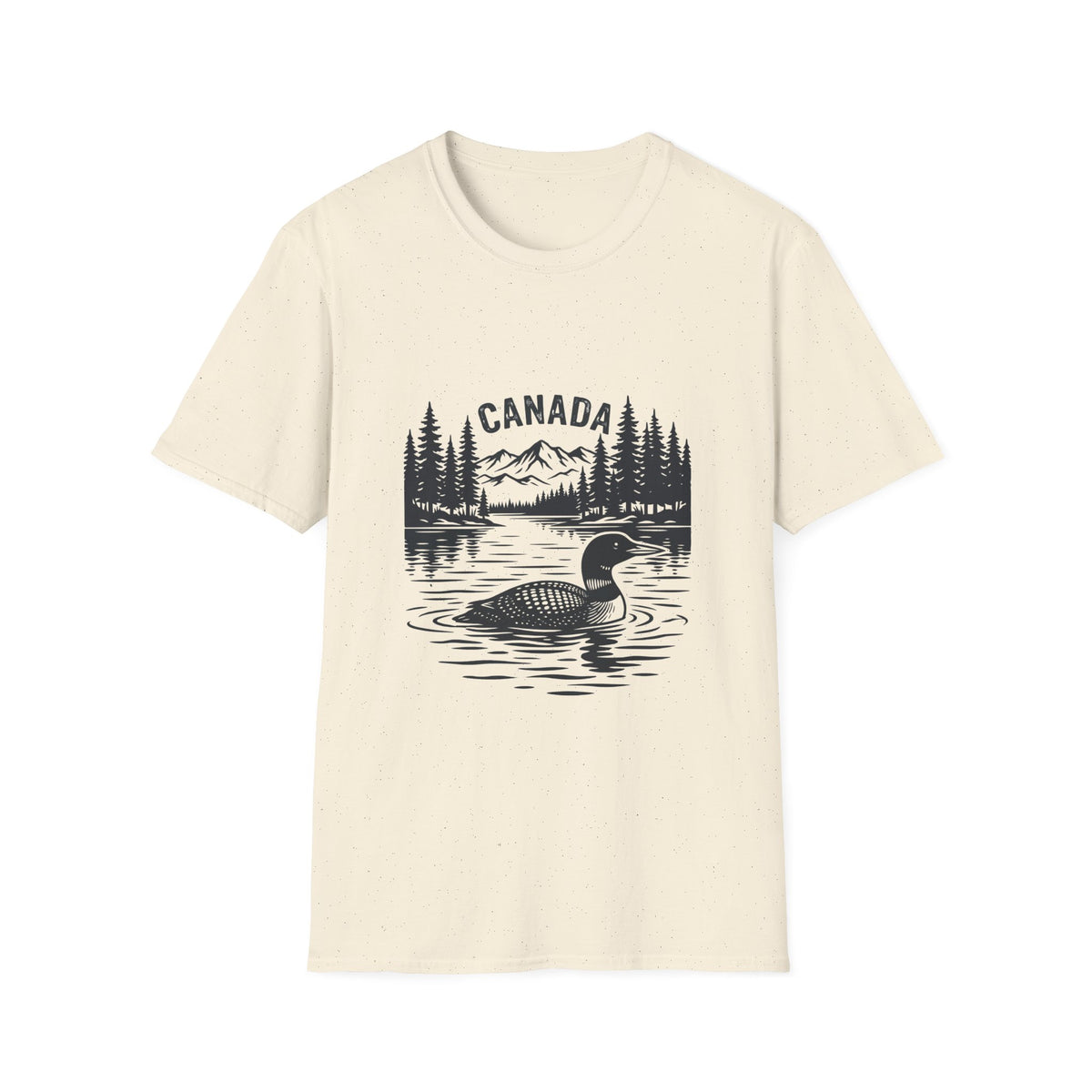 Canada Text with Lake Mountain T-Shirt