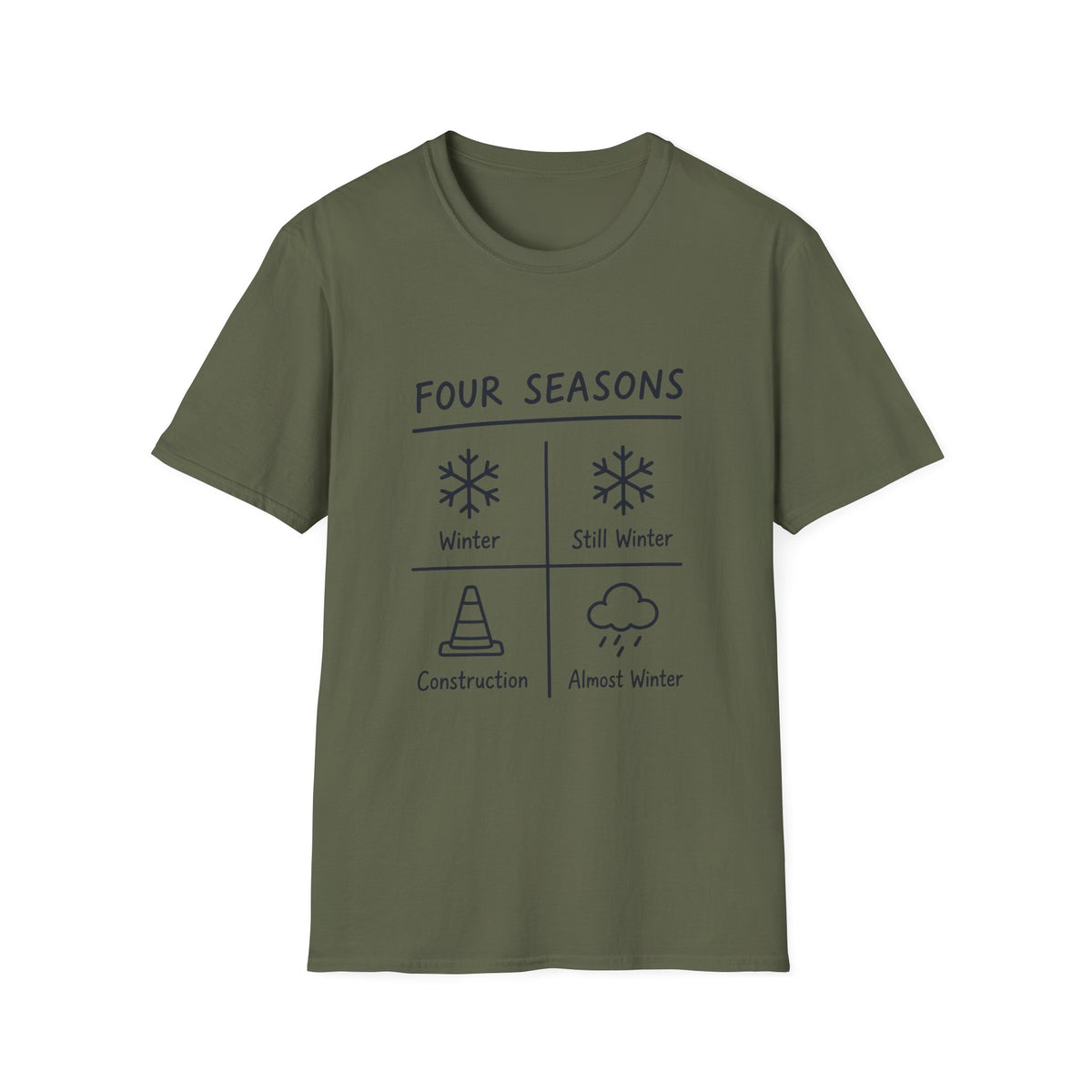 Four Seasons Winter Construction T-Shirt